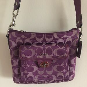 Coach signature monogram crossbody